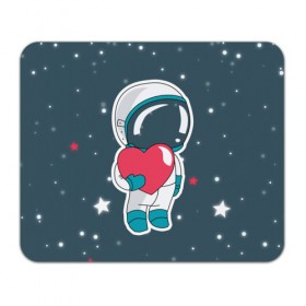 Коврик прямоугольный с принтом Космонавт в Екатеринбурге, натуральный каучук | размер 230 х 185 мм; запечатка лицевой стороны | cosmonaut | cosmos | cute | heart | love | космонавт | космос | любовь | мило | сердце