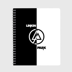 Тетрадь с принтом Linkin Park в Екатеринбурге, 100% бумага | 48 листов, плотность листов — 60 г/м2, плотность картонной обложки — 250 г/м2. Листы скреплены сбоку удобной пружинной спиралью. Уголки страниц и обложки скругленные. Цвет линий — светло-серый
 | bennington | chester | linkin park | альтернативный | беннингтон | группа | ленкин | линкин | майк | метал | музыкант | ню | нюметал | парк | певец | рок | рэп | честер | электроник