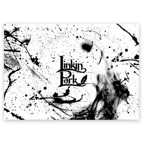 Поздравительная открытка с принтом Linkin Park в Екатеринбурге, 100% бумага | плотность бумаги 280 г/м2, матовая, на обратной стороне линовка и место для марки
 | Тематика изображения на принте: chester bennington | linkin park | беннингтон честер | линкин парк
