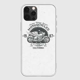 Чехол для iPhone 12 Pro с принтом Vintage motocycle в Екатеринбурге, силикон | область печати: задняя сторона чехла, без боковых панелей | harley | motorbike | motorcycle | race | rider | ryder | skull | speed | байк | гонки | гонщик | мото | мотобайк | мотоцикл | райдер | скорость | харлей | череп