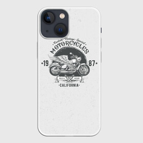 Чехол для iPhone 13 mini с принтом Vintage motocycle в Екатеринбурге,  |  | Тематика изображения на принте: harley | motorbike | motorcycle | race | rider | ryder | skull | speed | байк | гонки | гонщик | мото | мотобайк | мотоцикл | райдер | скорость | харлей | череп