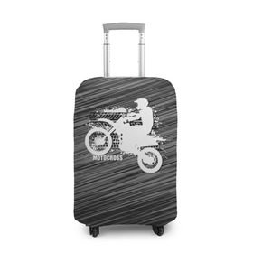 Чехол для чемодана 3D с принтом Motocross в Екатеринбурге, 86% полиэфир, 14% спандекс | двустороннее нанесение принта, прорези для ручек и колес | motorbike | motorcycle | race | rider | ryder | speed | байк | гонки | гонщик | мото | мотобайк | мотоцикл | райдер | скорость