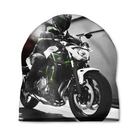 Шапка 3D с принтом Kawasaki в Екатеринбурге, 100% полиэстер | универсальный размер, печать по всей поверхности изделия | motorbike | motorcycle | race | rider | ryder | speed | yamaha | байк | гонки | гонщик | кавасаки | мото | мотобайк | мотоцикл | райдер | скорость | ямаха