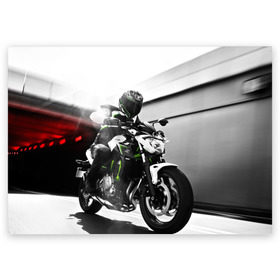 Поздравительная открытка с принтом Kawasaki в Екатеринбурге, 100% бумага | плотность бумаги 280 г/м2, матовая, на обратной стороне линовка и место для марки
 | Тематика изображения на принте: motorbike | motorcycle | race | rider | ryder | speed | yamaha | байк | гонки | гонщик | кавасаки | мото | мотобайк | мотоцикл | райдер | скорость | ямаха