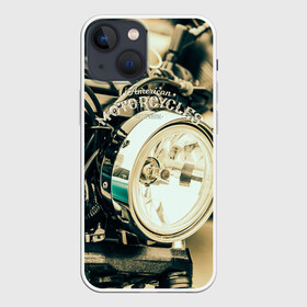 Чехол для iPhone 13 mini с принтом Vintage motocycle в Екатеринбурге,  |  | harley | motorbike | motorcycle | race | rider | ryder | speed | байк | гонки | гонщик | мото | мотобайк | мотоцикл | райдер | скорость | харлей