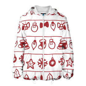 Мужская куртка 3D с принтом Наш веселый Новый год в Екатеринбурге, ткань верха — 100% полиэстер, подклад — флис | прямой крой, подол и капюшон оформлены резинкой с фиксаторами, два кармана без застежек по бокам, один большой потайной карман на груди. Карман на груди застегивается на липучку | елка | зима | мороз | новый год | снег | снежинки