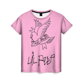 Женская футболка 3D с принтом LIL PEEP. Cry Baby в Екатеринбурге, 100% полиэфир ( синтетическое хлопкоподобное полотно) | прямой крой, круглый вырез горловины, длина до линии бедер | lil peep. cry baby | лил пип