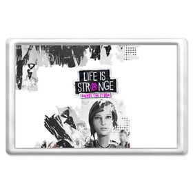 Магнит 45*70 с принтом Chloe. Life is Strange. в Екатеринбурге, Пластик | Размер: 78*52 мм; Размер печати: 70*45 | Тематика изображения на принте: before the storm | black and white | chloe | grunge | life is strange | pink | punk | гранж | розовый | хлоя | черно белое