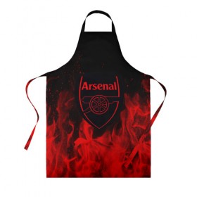 Фартук 3D с принтом FC ARSENAL IN FIRE 2018 в Екатеринбурге, 100% полиэстер | общий размер — 65 х 85 см, ширина нагрудника — 26 см, горловина — 53 см, длина завязок — 54 см, общий обхват в поясе — 173 см. Принт на завязках и на горловине наносится с двух сторон, на основной части фартука — только с внешней стороны | 