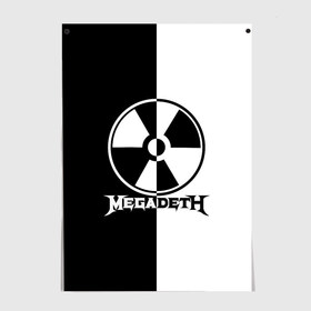 Постер с принтом Megadeth в Екатеринбурге, 100% бумага
 | бумага, плотность 150 мг. Матовая, но за счет высокого коэффициента гладкости имеет небольшой блеск и дает на свету блики, но в отличии от глянцевой бумаги не покрыта лаком | megadet | megadeth | группа | дирк вербурен | дэвид эллефсон | дэйв мастейн | кико лоурейро | мегадет | мегадетх | метал | рок | трэш | трэшметал | тяжелый | хард | хардрок | хеви | хевиметал