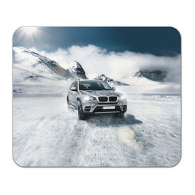 Коврик прямоугольный с принтом BMW X5 в Екатеринбурге, натуральный каучук | размер 230 х 185 мм; запечатка лицевой стороны | auto | race | авто | автомобиль | бмв | бумер | бэха | гонки | марка | машина
