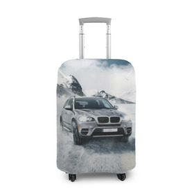 Чехол для чемодана 3D с принтом BMW X5 в Екатеринбурге, 86% полиэфир, 14% спандекс | двустороннее нанесение принта, прорези для ручек и колес | auto | race | авто | автомобиль | бмв | бумер | бэха | гонки | марка | машина