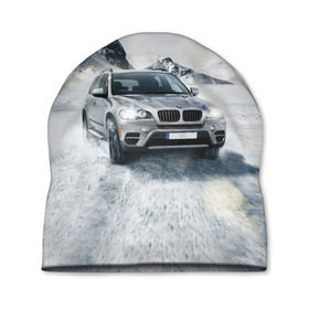 Шапка 3D с принтом BMW X5 в Екатеринбурге, 100% полиэстер | универсальный размер, печать по всей поверхности изделия | auto | race | авто | автомобиль | бмв | бумер | бэха | гонки | марка | машина