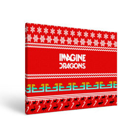 Холст прямоугольный с принтом Праздничный Imagine Dragons в Екатеринбурге, 100% ПВХ |  | dragons | imagine | альтернативный | американская | арена | бэн макки | группа | драгонс | дэн | дэн рейнольдс | знак | имеджин | инди | индирок | красный | надпись | новогодний | новый год | поп | праздник