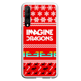 Чехол для Honor P30 с принтом Праздничный Imagine Dragons в Екатеринбурге, Силикон | Область печати: задняя сторона чехла, без боковых панелей | dragons | imagine | альтернативный | американская | арена | бэн макки | группа | драгонс | дэн | дэн рейнольдс | знак | имеджин | инди | индирок | красный | надпись | новогодний | новый год | поп | праздник