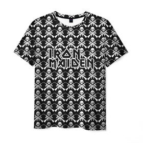 Мужская футболка 3D с принтом Iron Maiden в Екатеринбурге, 100% полиэфир | прямой крой, круглый вырез горловины, длина до линии бедер | iron maiden | адриан смит | айрон мейден | гроза | группа | дэйв мюррей | железная дева | ирон майден | метал | мрачный | музыка | песни | рок | стив харрис | тяжелый | флаг | хеви | хевиметал