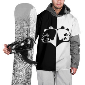 Накидка на куртку 3D с принтом Панда в Екатеринбурге, 100% полиэстер |  | Тематика изображения на принте: бамбук | бамбуковый медведь | белый | голова | два | животное | злость | красная книга | крутой | мишка | оскал | панда | прикольный | тату | цвета | чб | черный | ярость