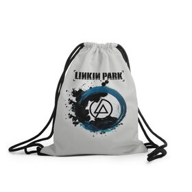 Рюкзак-мешок 3D с принтом Linkin Park в Екатеринбурге, 100% полиэстер | плотность ткани — 200 г/м2, размер — 35 х 45 см; лямки — толстые шнурки, застежка на шнуровке, без карманов и подкладки | bennington | chester | linkin park | беннингтон | ленкин | линкин | майк | честер