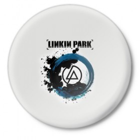Значок с принтом Linkin Park в Екатеринбурге,  металл | круглая форма, металлическая застежка в виде булавки | bennington | chester | linkin park | беннингтон | ленкин | линкин | майк | честер