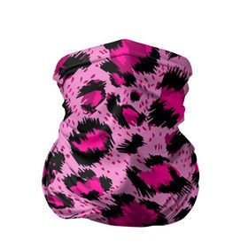 Бандана-труба 3D с принтом Розовый леопард в Екатеринбурге, 100% полиэстер, ткань с особыми свойствами — Activecool | плотность 150‒180 г/м2; хорошо тянется, но сохраняет форму | Тематика изображения на принте: гепард | леопард