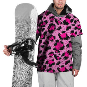 Накидка на куртку 3D с принтом Розовый леопард в Екатеринбурге, 100% полиэстер |  | Тематика изображения на принте: гепард | леопард