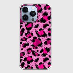Чехол для iPhone 13 Pro с принтом Розовый леопард в Екатеринбурге,  |  | Тематика изображения на принте: гепард | леопард