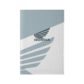 Обложка для паспорта матовая кожа с принтом Honda в Екатеринбурге, натуральная матовая кожа | размер 19,3 х 13,7 см; прозрачные пластиковые крепления | car | honda | moto | motorbike | race | авто | автомобиль | гонки | марка | машина | мотоцикл | хонда