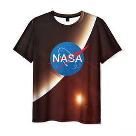 Мужская футболка 3D с принтом NASA SPACE в Екатеринбурге, 100% полиэфир | прямой крой, круглый вырез горловины, длина до линии бедер | galaxy | nasa | space | астрономия | известные | космос | наса | планеты | сатурн
