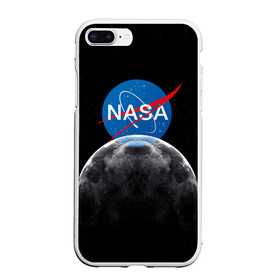 Чехол для iPhone 7Plus/8 Plus матовый с принтом NASA MOON в Екатеринбурге, Силикон | Область печати: задняя сторона чехла, без боковых панелей | galaxy | moon | nasa | space | астрономия | известные | космос | луна | наса | планет
