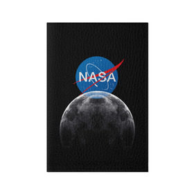Обложка для паспорта матовая кожа с принтом NASA MOON в Екатеринбурге, натуральная матовая кожа | размер 19,3 х 13,7 см; прозрачные пластиковые крепления | Тематика изображения на принте: galaxy | moon | nasa | space | астрономия | известные | космос | луна | наса | планет
