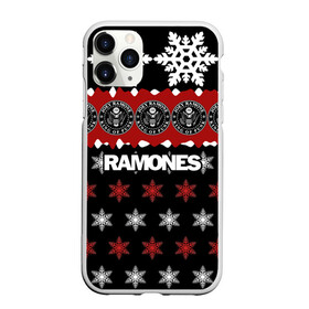 Чехол для iPhone 11 Pro матовый с принтом Праздничный Ramones в Екатеринбурге, Силикон |  | Тематика изображения на принте: ramones | группа | джонни | джоуи | ди ди томми | знак | красный | марк | надпись | новогодний | новый год | панк | поп | праздник | раманес | раманэс | рамон | рамонес | рамонэс | рамоун | рамоунз | рамоунс