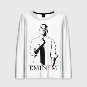 Женский лонгслив 3D с принтом Eminem в Екатеринбурге, 100% полиэстер | длинные рукава, круглый вырез горловины, полуприлегающий силуэт | actor | american rapper | composer | eminem | music | rap | record producer | актёр | американский | композитор | музыка | музыкальный продюсер | рэп | рэпер