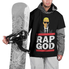 Накидка на куртку 3D с принтом Rap God Eminem в Екатеринбурге, 100% полиэстер |  | Тематика изображения на принте: actor | american rapper | composer | eminem | music | rap | rap god | record producer |   | актёр | американский | композитор | музыка | музыкальный продюсер | рэп | рэпер