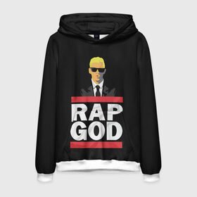 Мужская толстовка 3D с принтом Rap God Eminem в Екатеринбурге, 100% полиэстер | двухслойный капюшон со шнурком для регулировки, мягкие манжеты на рукавах и по низу толстовки, спереди карман-кенгуру с мягким внутренним слоем. | actor | american rapper | composer | eminem | music | rap | rap god | record producer |   | актёр | американский | композитор | музыка | музыкальный продюсер | рэп | рэпер