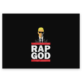 Поздравительная открытка с принтом Rap God Eminem в Екатеринбурге, 100% бумага | плотность бумаги 280 г/м2, матовая, на обратной стороне линовка и место для марки
 | Тематика изображения на принте: actor | american rapper | composer | eminem | music | rap | rap god | record producer |   | актёр | американский | композитор | музыка | музыкальный продюсер | рэп | рэпер