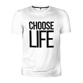 Мужская футболка 3D спортивная с принтом Choose Life в Екатеринбурге, 100% полиэстер с улучшенными характеристиками | приталенный силуэт, круглая горловина, широкие плечи, сужается к линии бедра | Тематика изображения на принте: fashion | trend |   