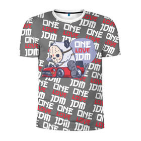 Мужская футболка 3D спортивная с принтом ONE LOVE JDM в Екатеринбурге, 100% полиэстер с улучшенными характеристиками | приталенный силуэт, круглая горловина, широкие плечи, сужается к линии бедра | Тематика изображения на принте: 