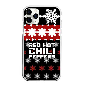 Чехол для iPhone 11 Pro матовый с принтом Праздничный RHCP в Екатеринбурге, Силикон |  | red hot chili peppers | rhcp | альтернативный | группа | джош клингхоффер | знак | красные острые перцы чили | красный | метал | надпись | новогодний | новый год | праздник | ред хот ч | рождество | рок | рхчп | рэп