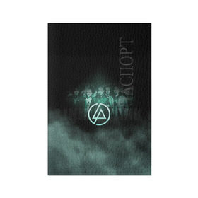 Обложка для паспорта матовая кожа с принтом Группа Linkin Park в Екатеринбурге, натуральная матовая кожа | размер 19,3 х 13,7 см; прозрачные пластиковые крепления | chester bennington | linkin park | беннингтон честер | линкин парк | майк