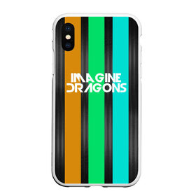 Чехол для iPhone XS Max матовый с принтом IMAGINE DRAGONS в Екатеринбурге, Силикон | Область печати: задняя сторона чехла, без боковых панелей | evolve | imagine dragons | new age | абстракция | вокалист | геометрия | группа | драгонс | известные | линии | личности | надписи | полосы | реп | рок | триколор | фирменные цвета | яркие