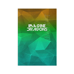 Обложка для паспорта матовая кожа с принтом IMAGINE DRAGONS в Екатеринбурге, натуральная матовая кожа | размер 19,3 х 13,7 см; прозрачные пластиковые крепления | Тематика изображения на принте: геометрия | градиент | драгонс | треугольники