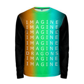 Мужской лонгслив 3D с принтом IMAGINE DRAGONS в Екатеринбурге, 100% полиэстер | длинные рукава, круглый вырез горловины, полуприлегающий силуэт | evolve | imagine dragons | new age | вокалист | группа | драгонс | известные | личности | надписи | реп | рок | триколор | фирменные цвета | яркие