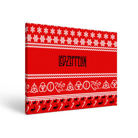 Холст прямоугольный с принтом Праздничный Led Zeppelin в Екатеринбурге, 100% ПВХ |  | led zeppelin | блюз | группа | джимми пейдж | джон генри бонэм | джон пол джонс | знак | красный | лед зепелен | лед зеппелин | метал | надпись | новогодний | новый год | праздник | роберт плант | рождество
