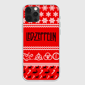Чехол для iPhone 12 Pro Max с принтом Праздничный Led Zeppelin в Екатеринбурге, Силикон |  | Тематика изображения на принте: led zeppelin | блюз | группа | джимми пейдж | джон генри бонэм | джон пол джонс | знак | красный | лед зепелен | лед зеппелин | метал | надпись | новогодний | новый год | праздник | роберт плант | рождество