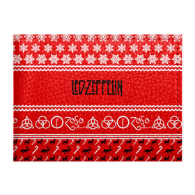 Обложка для студенческого билета с принтом Праздничный Led Zeppelin в Екатеринбурге, натуральная кожа | Размер: 11*8 см; Печать на всей внешней стороне | led zeppelin | блюз | группа | джимми пейдж | джон генри бонэм | джон пол джонс | знак | красный | лед зепелен | лед зеппелин | метал | надпись | новогодний | новый год | праздник | роберт плант | рождество