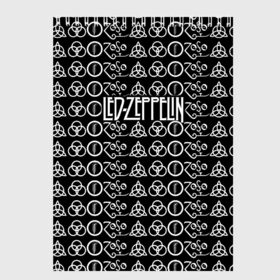Скетчбук с принтом Led Zeppelin в Екатеринбурге, 100% бумага
 | 48 листов, плотность листов — 100 г/м2, плотность картонной обложки — 250 г/м2. Листы скреплены сверху удобной пружинной спиралью | led | led zeppelin | блюз | группа | джимми пейдж | джон генри бонэм | джон пол джонс | лед зепелен | лед зеппелин | метал | роберт плант | рок | тяжелый | фолк | хард | хардрок | хеви | хевиметал