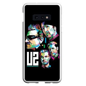 Чехол для Samsung S10E с принтом U2 rock - band в Екатеринбурге, Силикон | Область печати: задняя сторона чехла, без боковых панелей | Тематика изображения на принте: adam clayton | alternative | band | bono | dance rock | dublin | edge | ireland | larry mullen | music | postpunk | rock | soft rock | u2 | адам клейтон | альтернативный | боно | группа | дублин | дэнс рок | ирландия | ларри маллен | музыка | постпанк | р