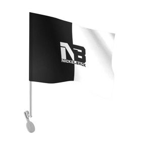Флаг для автомобиля с принтом Nickelback в Екатеринбурге, 100% полиэстер | Размер: 30*21 см | nickelback | никелбек | никл бек