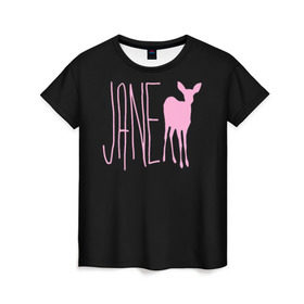 Женская футболка 3D с принтом Мах. Life is Strange в Екатеринбурге, 100% полиэфир ( синтетическое хлопкоподобное полотно) | прямой крой, круглый вырез горловины, длина до линии бедер | deer | jane | life is strange | pink | олень | розовый