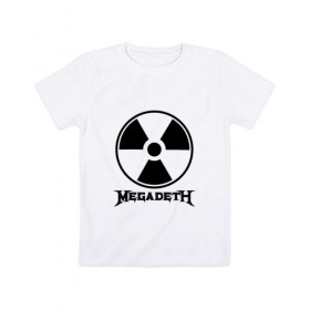 Детская футболка хлопок с принтом Megadeth в Екатеринбурге, 100% хлопок | круглый вырез горловины, полуприлегающий силуэт, длина до линии бедер | Тематика изображения на принте: megadet | megadeth | группа | дирк вербурен | дэвид эллефсон | дэйв мастейн | кико лоурейро | мегадет | мегадетх | метал | рок | трэш | трэшметал | тяжелый | хард | хардрок | хеви | хевиметал